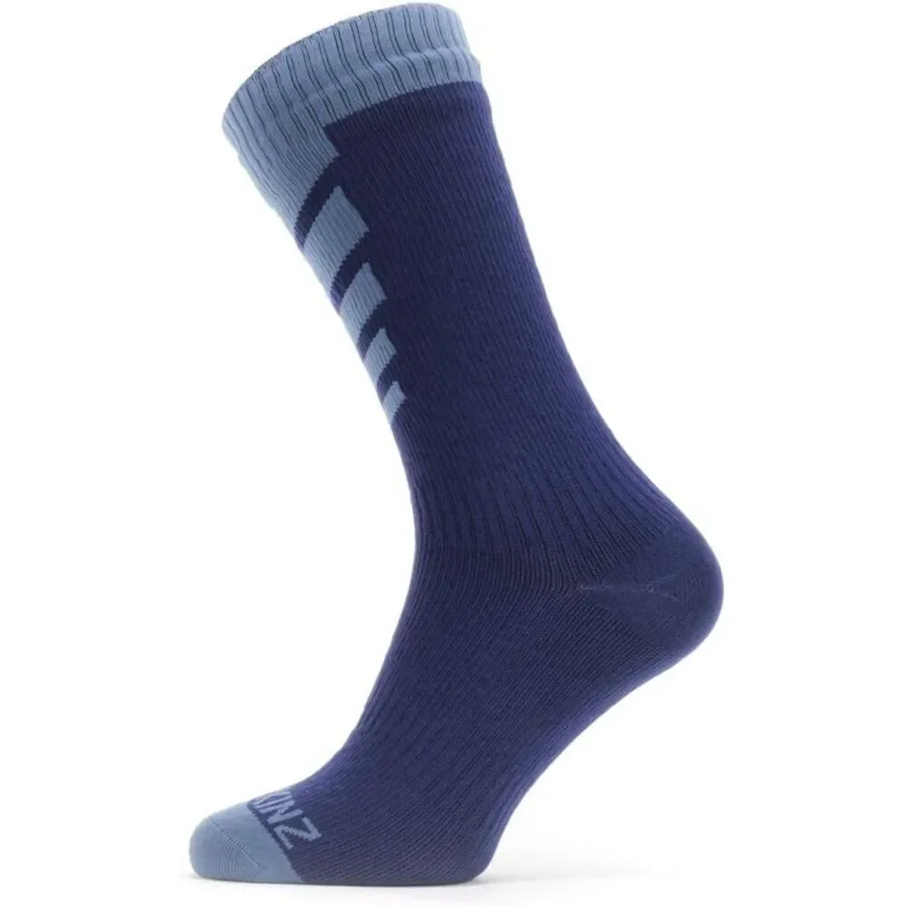 NEW Sealkskinz Unisex Waterproof Warm Weather Mid Length Sock Navy XL (13-15)